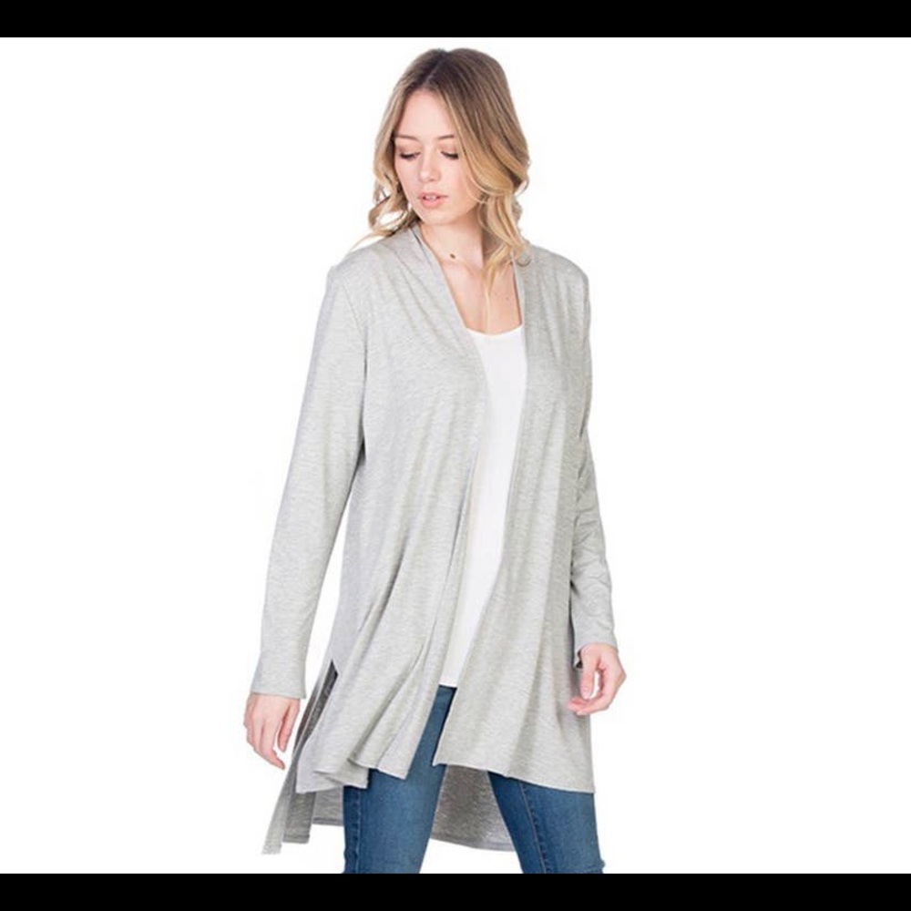 🌸High Low Slit Long Sleeve Cardigan